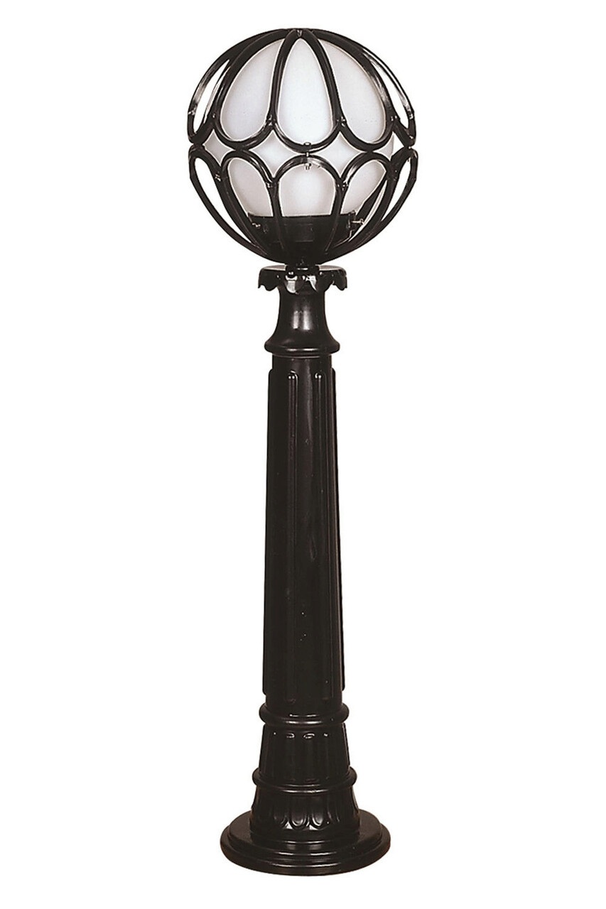 Lampadar de exterior, Opviq, 685AVN1127, Alb/Negru - imagine 4